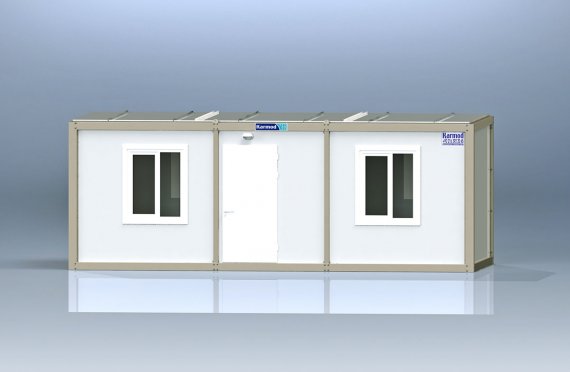 K7001: 2к+душ+туалет+мойка, Упакованный Контейнер, 2,3х6 м